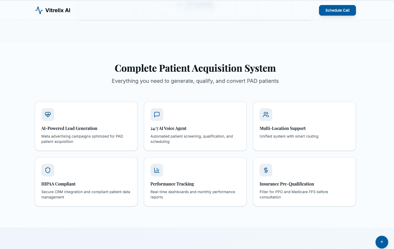 SnapLead - Vitrelix AI Patient Acquisition System screenshot 1